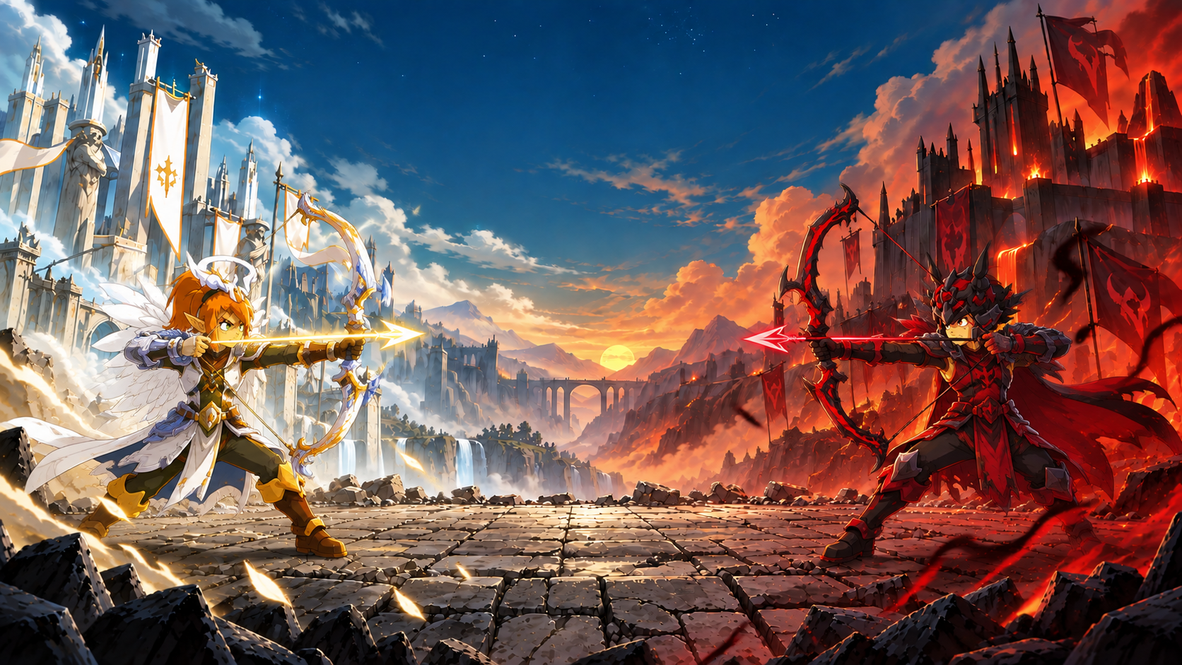 Deux archers face à face entre Bonta et Brâkmar